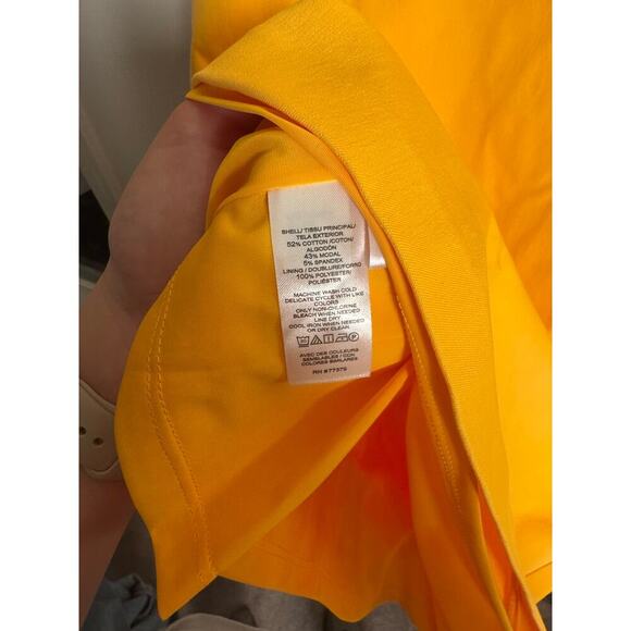 Ann Taylor Yellow Scoop Neck Short Sleeve Sheath Dress in 12 Tall NWOT - Picture 6 of 10